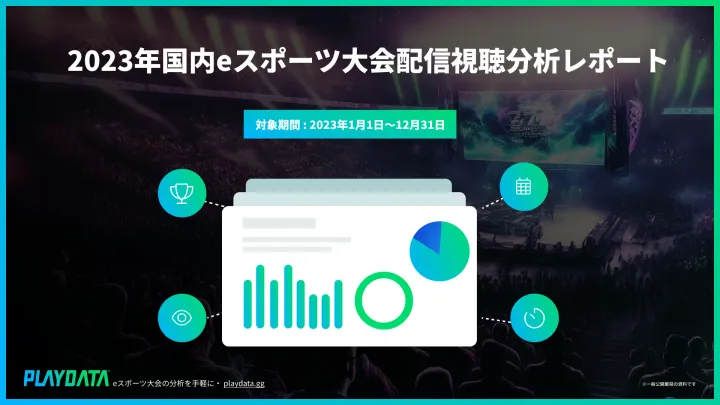 The Japanese e-sports Tournament Broadcast Viewing Analysis Report is now available! Cumulative viewing time for e-sports tournament broadcasts increased by 15%, surpassing 95 million hours【PLAYDATA】